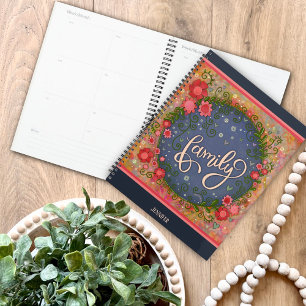 Bloemenfamilie Vrolijke Inspirativiteitskunstwerk Planner