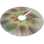 Bloemenfantasie met goudmodern Abstract fractal Kerstboom Rok (Gekanteld)