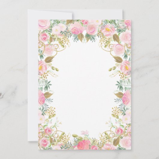 Bloemenfee Baby shower uitnodiging (Achterkant)