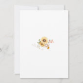 Bloemenfee Eerste Verjaardagsuitnodiging Kaart (Achterkant)