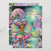 Bloemenfee Land Uitnodiging (Voorkant / Achterkant)