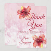 Bloemenfeest Dank je Lily Bedankkaart (Voorkant / Achterkant)