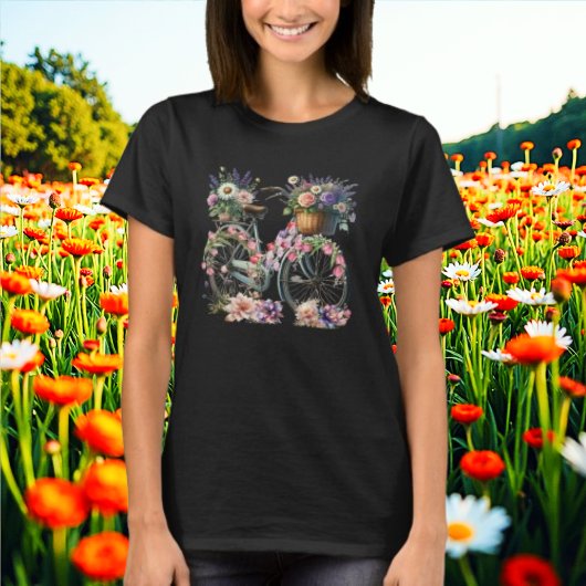  bloemenfiets t-shirt