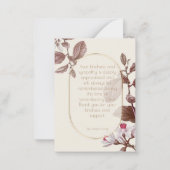 Bloemenfoto Begrafenissympathie Dank u Notitiekaartje (Achterkant)
