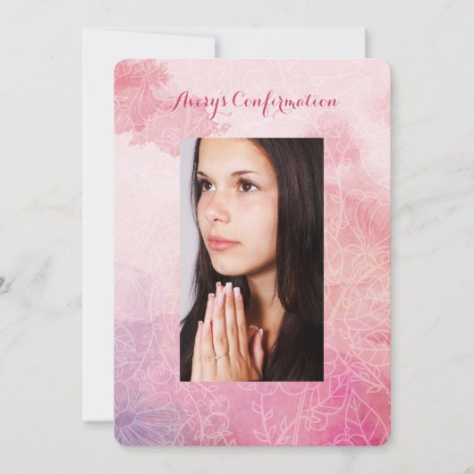 Bloemenfotobevestiging Kaart (Voorkant)