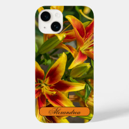 Bloemenfotografie, Sinaasappel en geel Daglelie Case-Mate iPhone 14 Hoesje