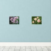 Bloemenfotoprint set van twee afbeeldingen prints (Houten vloer)