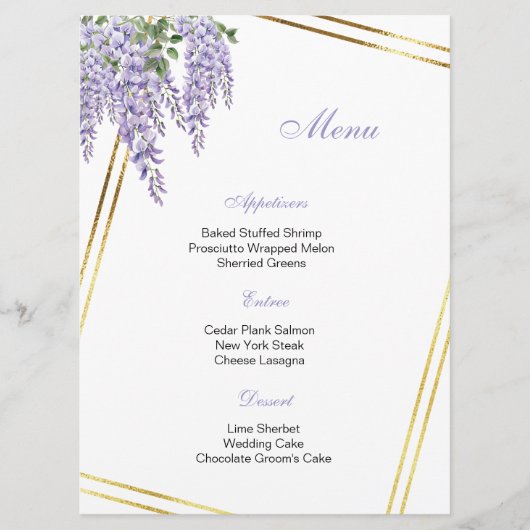Bloemengastkaart Menu (Voorkant)