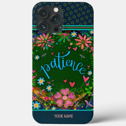 Bloemengeduld Inspirivity Naam Hoesje-Mate Case-Mate iPhone Case (Achterkant)