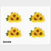 Bloemengele zonnebloem Stickers (Vel)