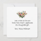 Bloemengeschenk met hibiscus bedankkaart (Achterkant)