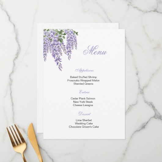 Bloemengetalkaart Menu (Voorkant / Achterkant in situ)