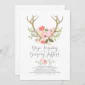 Bloemengewei Boho Wedding Invites Kaart (Voorkant / Achterkant)