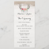 Bloemengewei rustieke bruiloft programma (Voorkant)