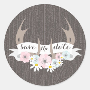 Bloemengewei + schuurhout Save the Date Sticker