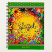 bloemengezegende vrolijke inspiratie planner (Voorkant)