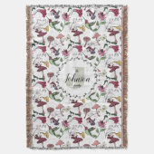 Bloemengezinnaam Kolibrie Tuin & Bloemen Deken (Voorkant Verticaal)