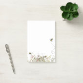 Bloemengif honingraat hommel monogram gepersonalis post-it® notes (Kantoor)