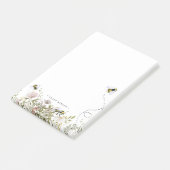 Bloemengif honingraat hommel monogram gepersonalis post-it® notes (Schuin)