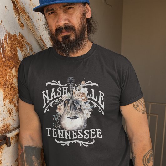  bloemengitaar Nashville T-shirt