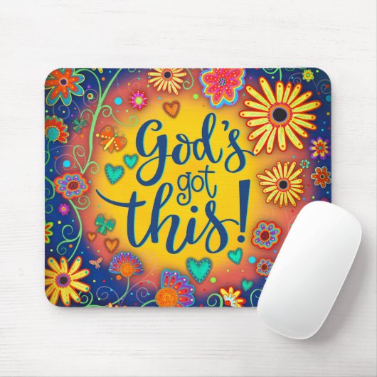 bloemengod heeft deze inspirerende mousepad muismat (Met muis)
