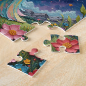 Bloemengodinnenpuzzel Legpuzzel (Zijkant)