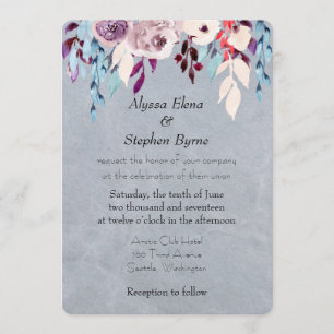 Bloemengordijn bruiloft uitnodiging