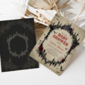 bloemengotisch Baby shower Kaart