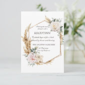 Bloemengoud kader Ontvangst   Kaart (Staand voorkant)