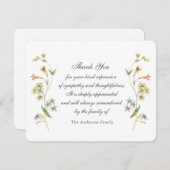  bloemengrens dank je kaart (Voorkant / Achterkant)