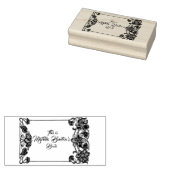 Bloemengrens eigendom stempel (Gestempeld)