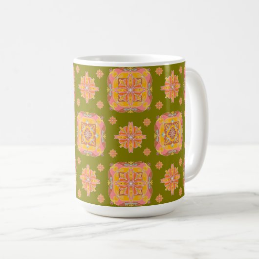 Bloemengrid Koffiemok (Voorkant rechts)
