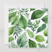 Bloemengroen minimaal kalligrafie Vrijgezellenfees Kaart (Achterkant)