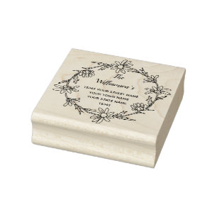 Bloemenguirlande Familie Rustieke Madelief Retoura Rubberstempel