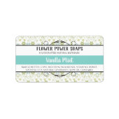 bloemenhandgemaakte zeepbadgeurlabels etiket (Voorkant)