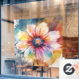 Bloemenharmonie in pastelkleuren raamsticker