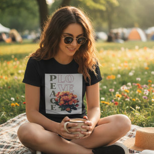  bloemenharmonie Vrede en liefde T-shirt