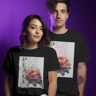  bloemenharmonie Vrede en liefde T-shirt