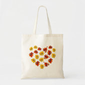 Bloemenhart met vlinders - Romantisch design Tote Bag (Voorkant)
