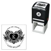 bloemenhart monogram zelfinkerend zelfinktende stempel (In situ)