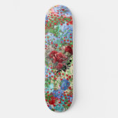 Bloemenhart op collage skateboard (Voorkant)