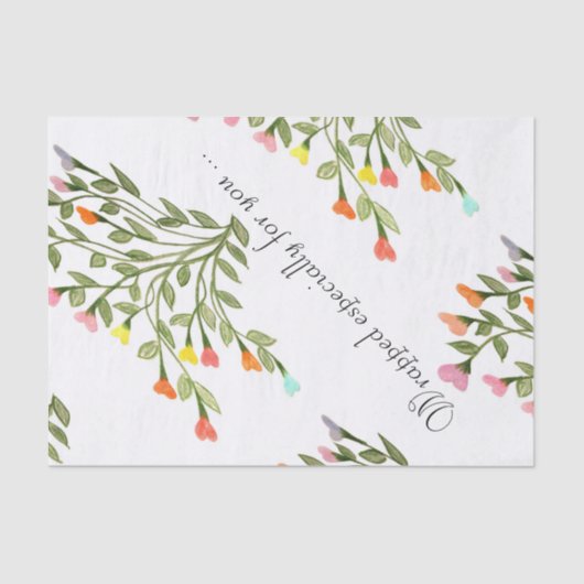 bloemenhartweefsel papier (Voorkant)