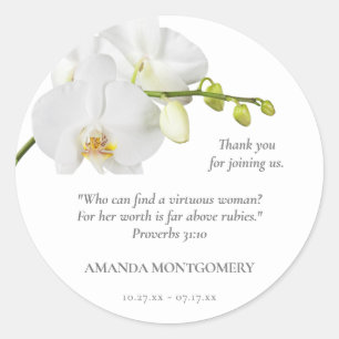 Bloemenherinnering Ronde Sticker