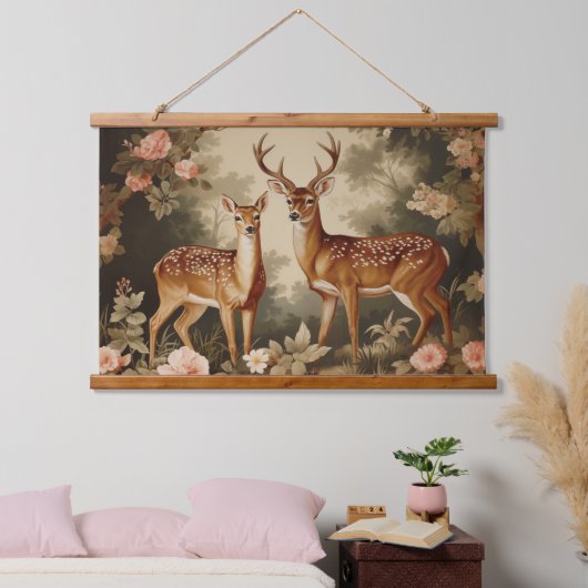 bloemenhert hangend wandkleed (Slaapkamer)
