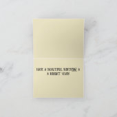 Bloemenhortensia geel  VERJAARDAG Kaart (Binnen)