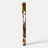 Bloemenhoutmonogram gepersonaliseerd Case-Mate iPhone case (Achterkant / Links)