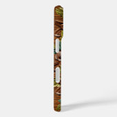 Bloemenhoutmonogram gepersonaliseerd Case-Mate iPhone case (Achterkant / Rechts)