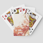 Bloemenhuis Illustratie Werveltje en Natuur Patroo Pokerkaarten (Achterkant)
