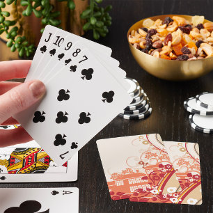 Bloemenhuis Illustratie Werveltje en Natuur Patroo Pokerkaarten