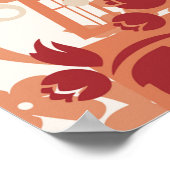 Bloemenhuis Illustratie Werveltje en Natuur Patroo Poster (Hoek)